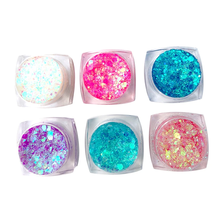 

Oyafun Flash Make-up Monochrome Eyeshadow Powder Pearl Sequin Waterproof Makeup Gel Cream Mermaid Scale
