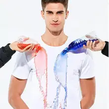 Мужская футболка с коротким рукавом, уличная водонепроницаемая, противоображающаяся, быстросохнущая, воздухопроницаемая футболка с коротким рукавом, однотонный топ