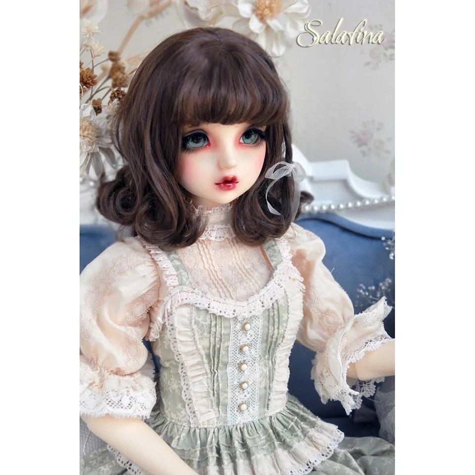 Allaosify 1 шт. коричнево-черные короткие вьющиеся волосы BJD парик 1/3 1/4 1/6 bjd кукла парик