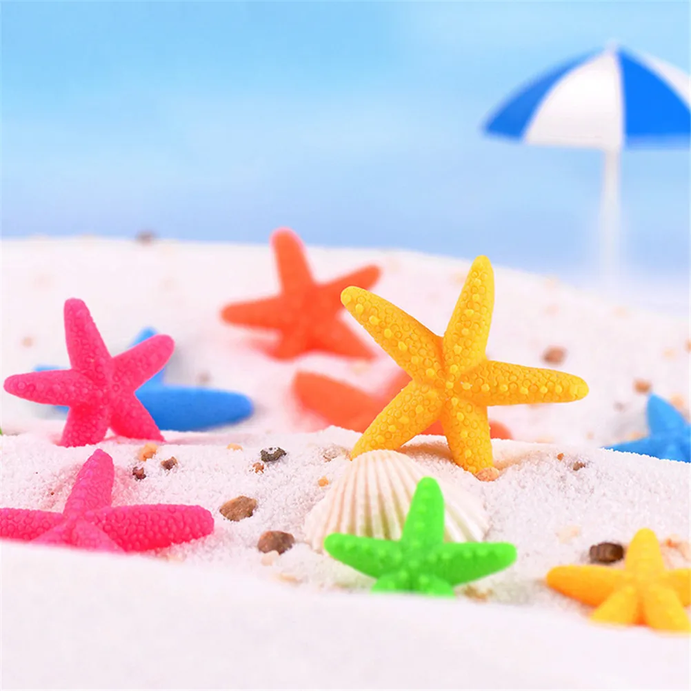 6pcs/lot Tablet Micro Landscape Nautical Decoration Natural 5 Colors sea star Starfish Shells Mini Crafts 3*3cm