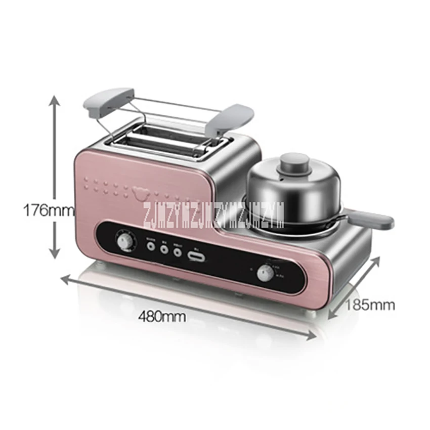 DSL-A02Y2 бытовой 2 ломтика тостер Многофункциональный тостер для завтрака яйцо Плита автоматический электрическая сковорода качественная пароварка