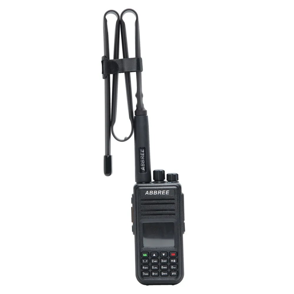 ABBREE SMA-Male VHF UHF Двухдиапазонная 144/430Mhz Складная тактическая антенна для Yaesu TYT MD-380 Wouxun KG-UV8D 9D Plus рация