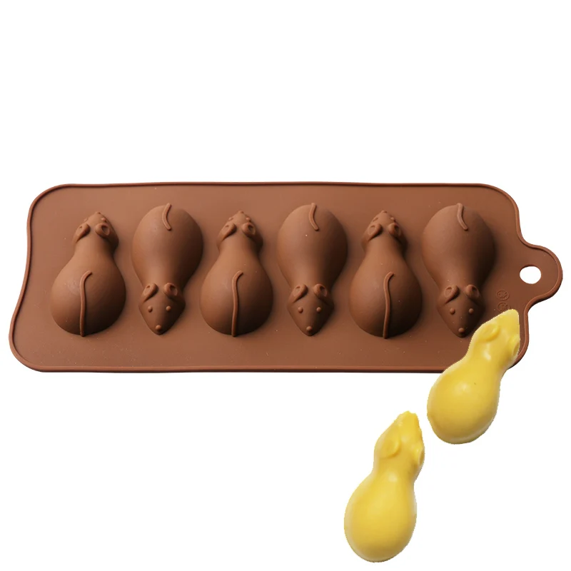 Delidge 1 шт. форма мыши шоколадная силиконовая форма еда материал DIY помадка форма для желе, пудинга инструмент для выпечки животных форма для торта