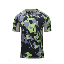 Коди Лундин Бег Футболка короткий рукав плотно быстросохнущая полиэстер Для мужчин летних тренировок