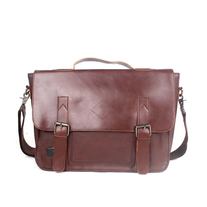 

Hot Man Retro Casual PU Leather Crossbody Bag Large Capacity Waterproof Messenger Bag BVN66