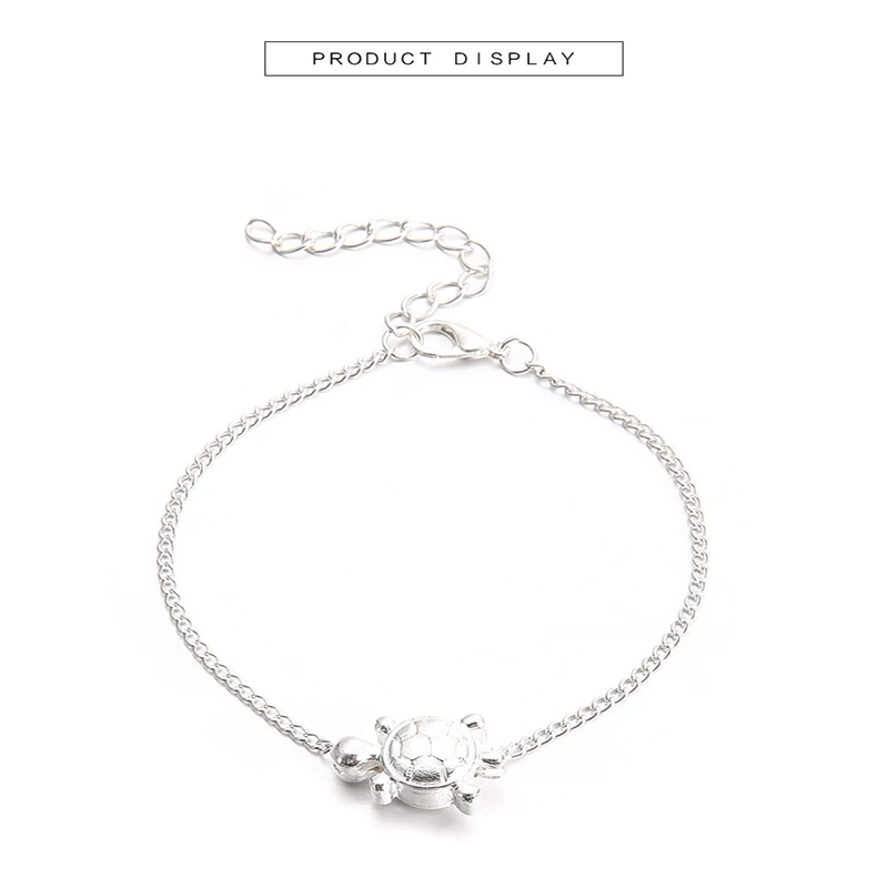 Qevila Bohemian Summer Beach Turtle Jewelry Ankle Bracelets Sexy Turtle Pendant Anklets For Women Sandals On the Leg Chain Foot  (3)