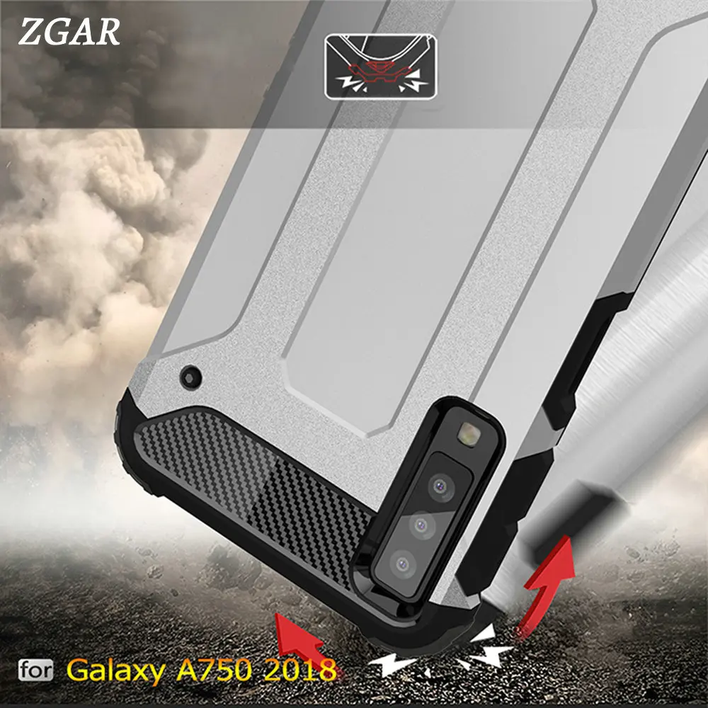 ZGAR Case for Samsung Galaxy A7 2018 A750 Covers Hard PC Soft TPU Celular Phone Bags Cases Back Coque |