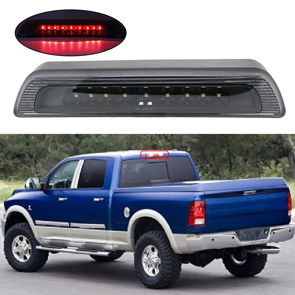 12V Red  White LED Car Styling Third Brake Light Bar Stop Taillight High Mount Rear Warning Light for Toyota Tundra 2007-2018 (17)