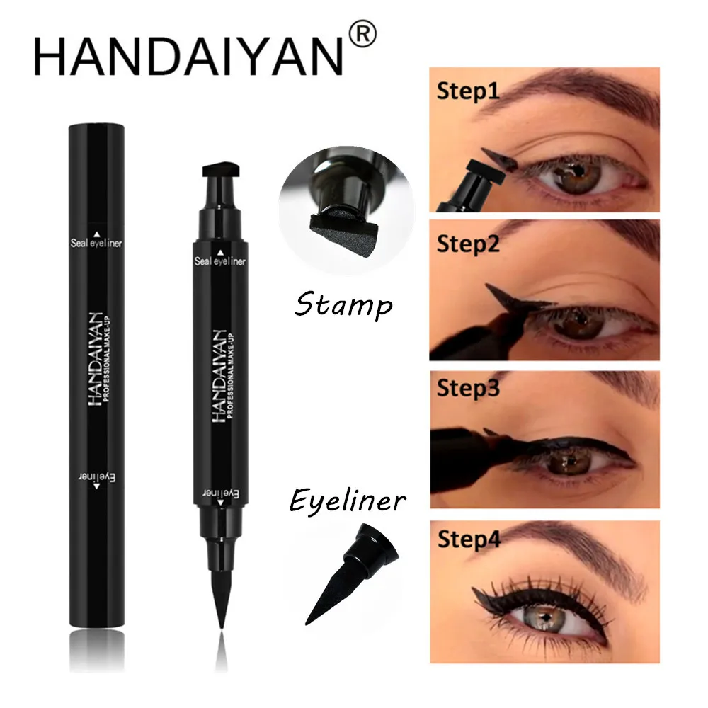 HANDAIYAN Professional Black Waterproof Eyeliner Comestics Stamp Liquid