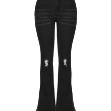 Весенние обтягивающие женские брюки модные рваные джинсы женские сексуальные эластичные винтажные женские джинсы горячие девушки расклешенные джинсы плюс размер