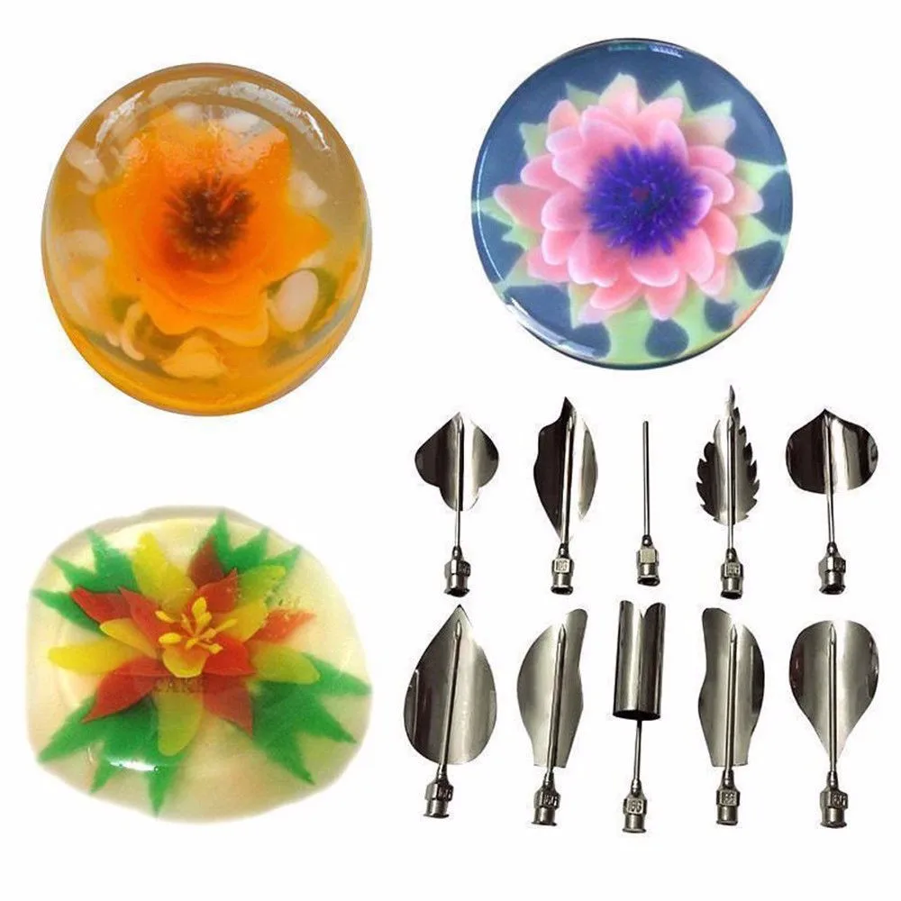 LIMITOOLS 10 шт./компл. Цветы Листья 3D желе художественные инструменты торт Jello художественные инструменты для работы с желатином насадка для пудинга