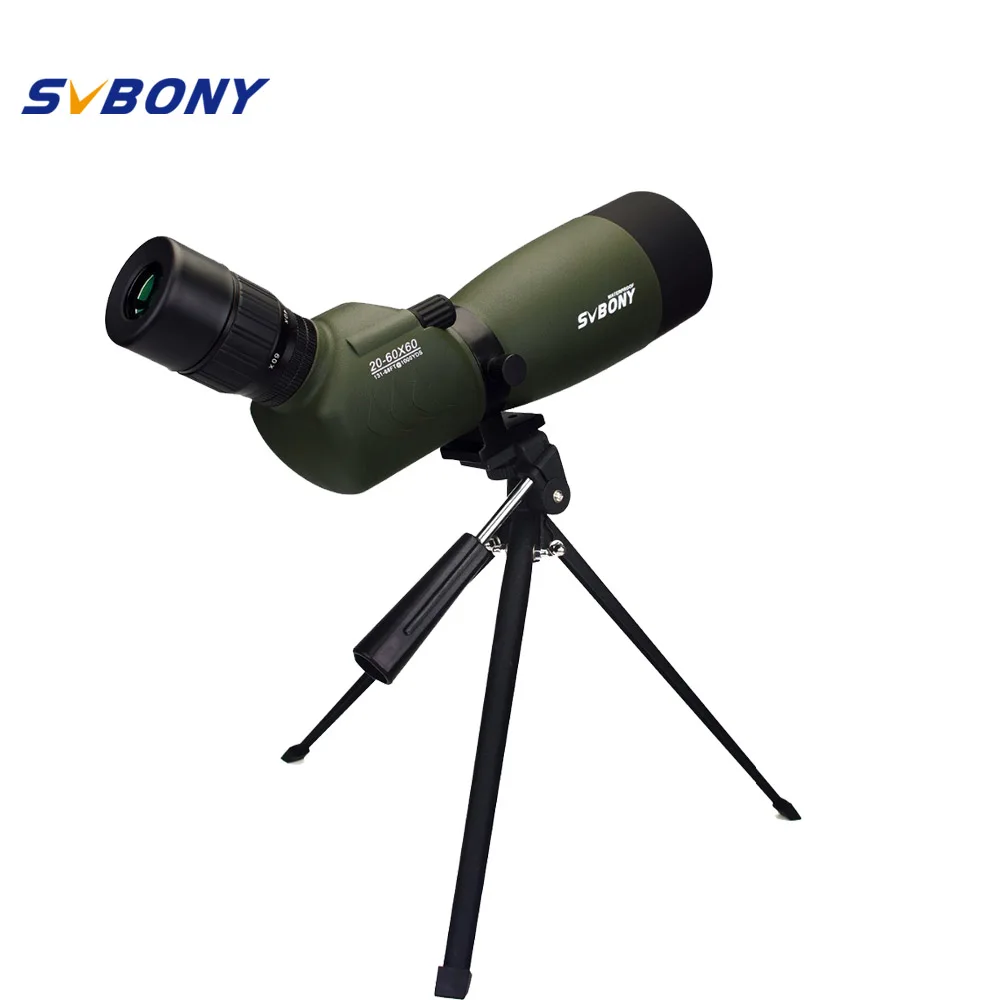 SVBONY 20-60x60 Spotting Scope Zoom Multi-Coated Waterproof 45 De Spotting Scope with Tripod Monocular Birdwatching Telescope