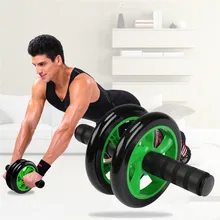 New Abdominal Wheel Fitness Equipment Stainless Steel Pole Foam Handle PVC Wheels Durable AB Roller Suitable for Muscle Exercise