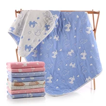 8 слоев органический хлопок детское одеяло для новорожденных мягкое детское одеяло для кроватки коляска автомобиль самолета 120 см x 150 см(4" x 59"
