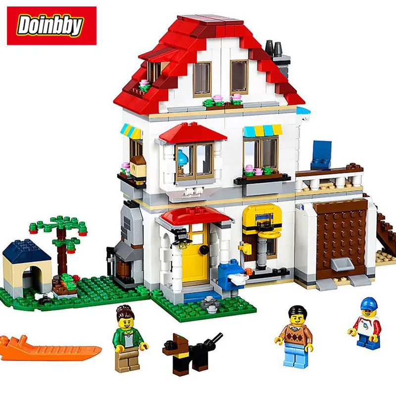 

24046 Creative City Series 3-level Modular Family Villa Model Building Block Bricks Toys Kids Gifts Compatible 31069