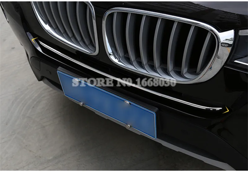 Нержавеющая Передняя решетка сетки рельефная Накладка для отделки для BMW X3 F25