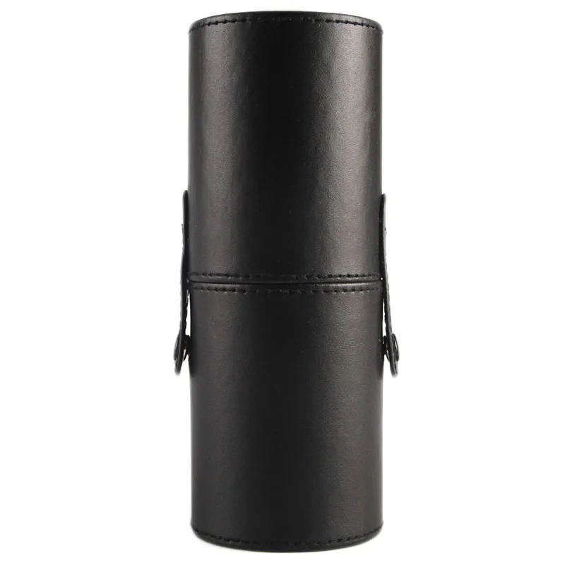 

Cosmetic Cup Case Makeup Brush Pen Holder Leather Empty Storage Box Organizer