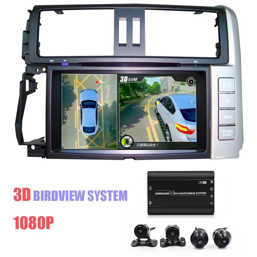 

360 Degree Surround View Monitoring Panoram System with Front Rear Left Right Camera Bird View Parking Car DVR Universal
