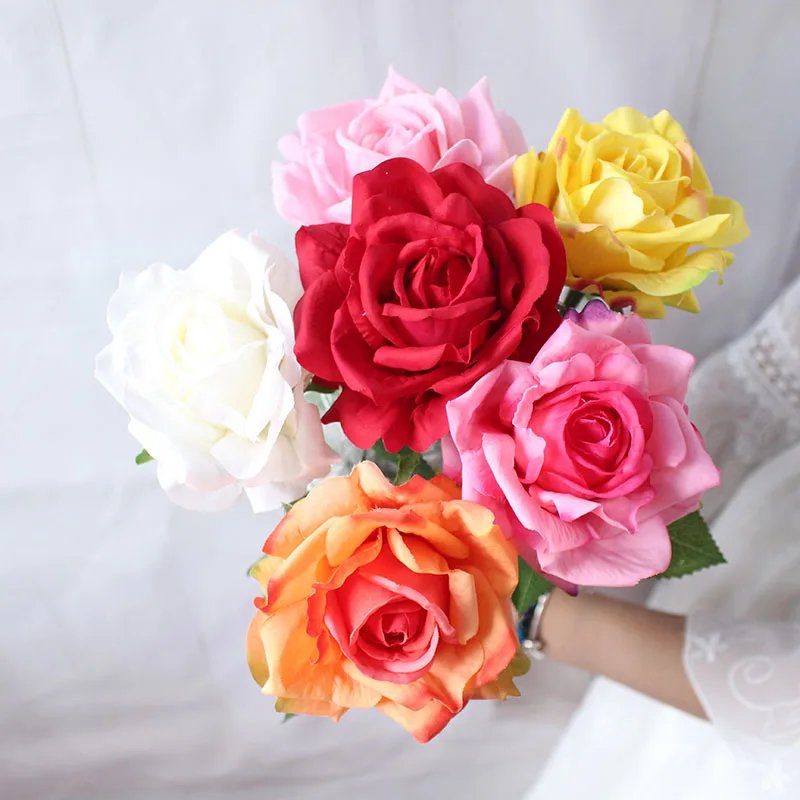 red white roses artificial flower (5)