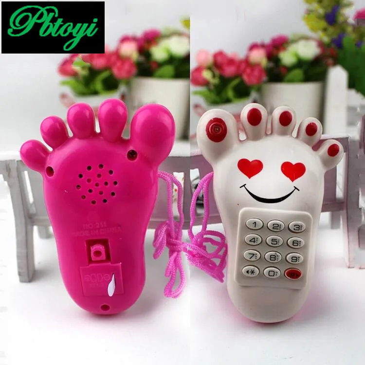 Small foot cell phone toys music neck hanging mobile phone toys TD365 5 pieces/set