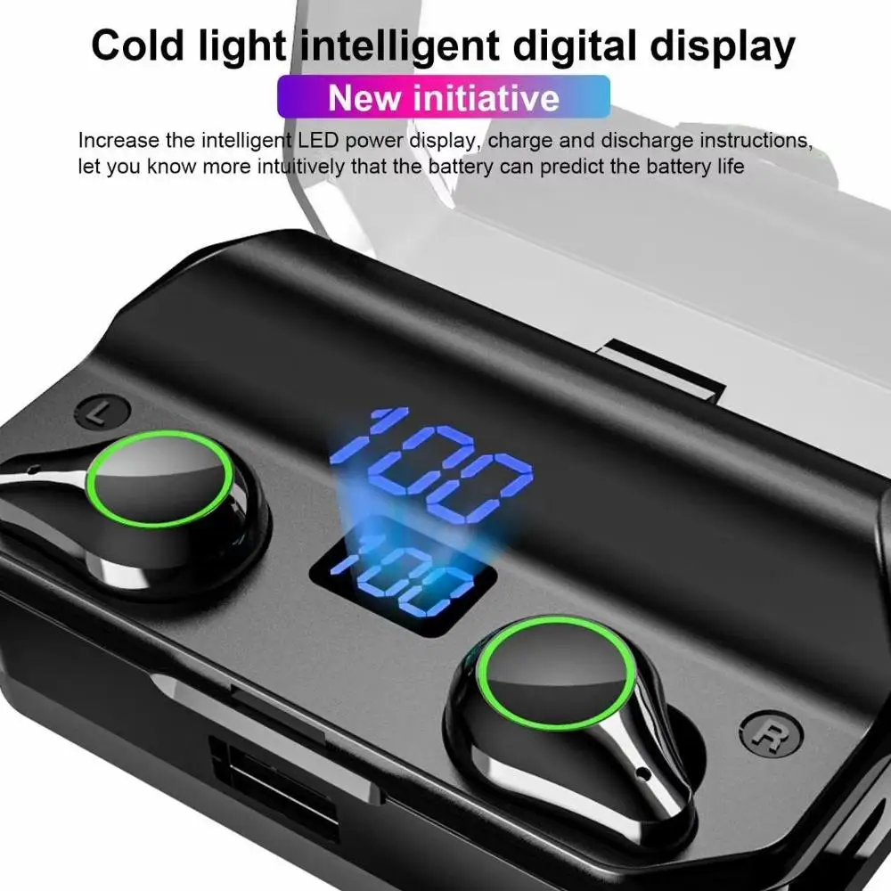 Touch Bluetooth 5,0 наушники-вкладыши светодиодный дисплей 7000MA power Bank беспроводные наушники игровая гарнитура IPX7 музыкальный наушник