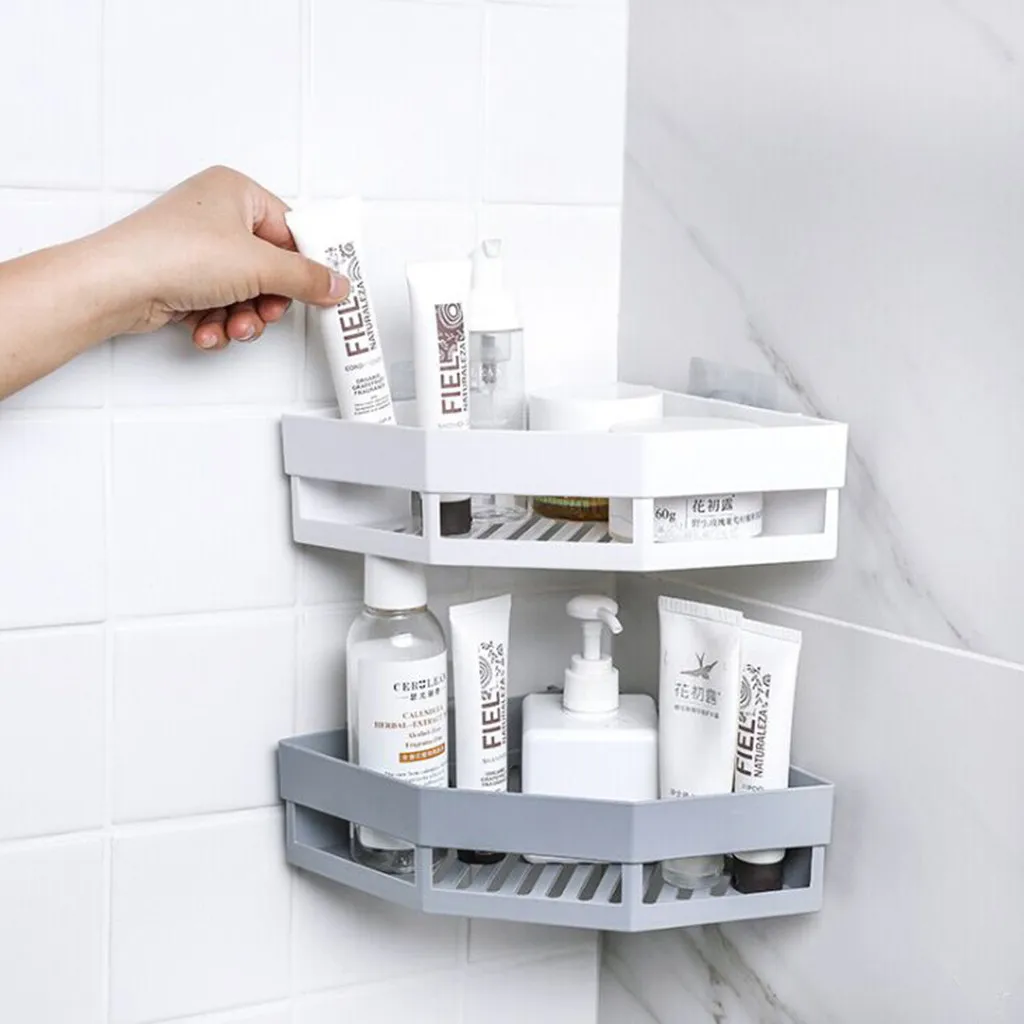 NEW Bathroom Shelf Adhesive Badkamer Rek Storage Rack Corner Shower
