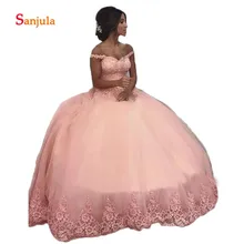 Принцессы бальное платье без бретелек Quinceanera от плеча блестящей вышитое Блестящим Бисером сладкий 16 платье съемные рукава D726