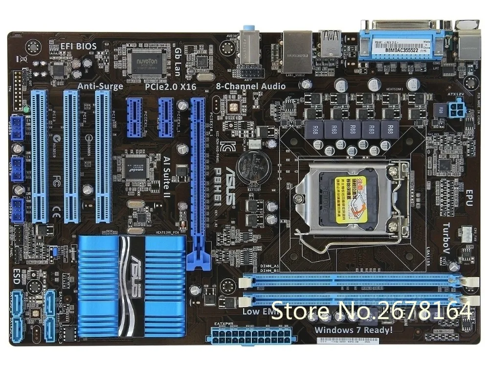 Оригинальная материнская плата Asus P8H61 для настольных ПК DDR3 RAM 16G mainboar Intel H61 32nm LGA1155 |