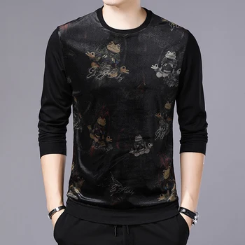 

Classic Cartoon Printing Sweatshirt Designer Men Hoodie Crewneck Sweatshirts 2019 Spring O-neck Pullover Casual shirt DM1805
