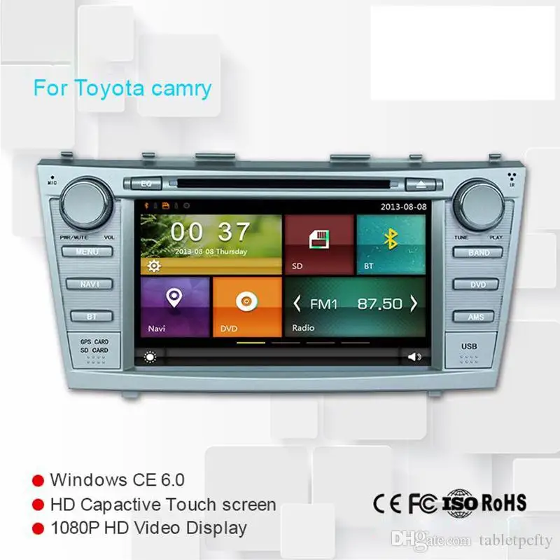 Top 8" Car DVD player with GPS(optional),BT/TV,audio Radio stereo,car multimedia headunit for TOYOTA CAMRY 2007 2008 2009 2010 2011 1