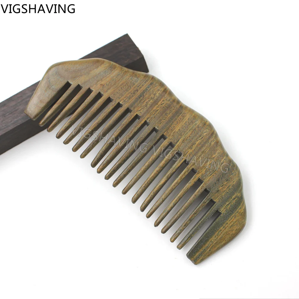 

Natural Wood Green Sandalwood Beard Comb Hair Comb