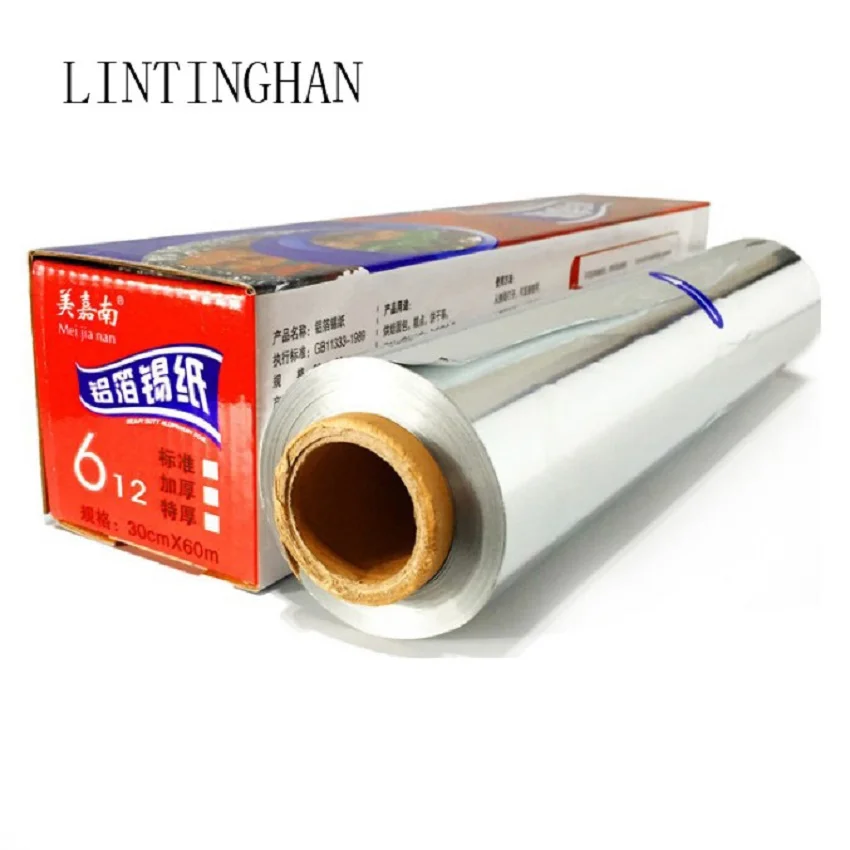 

Length 120 meters 60 meters width 30 cm 38 cm 45 cm field barbecue outdoor aluminum foil paper Household tin foil the mall