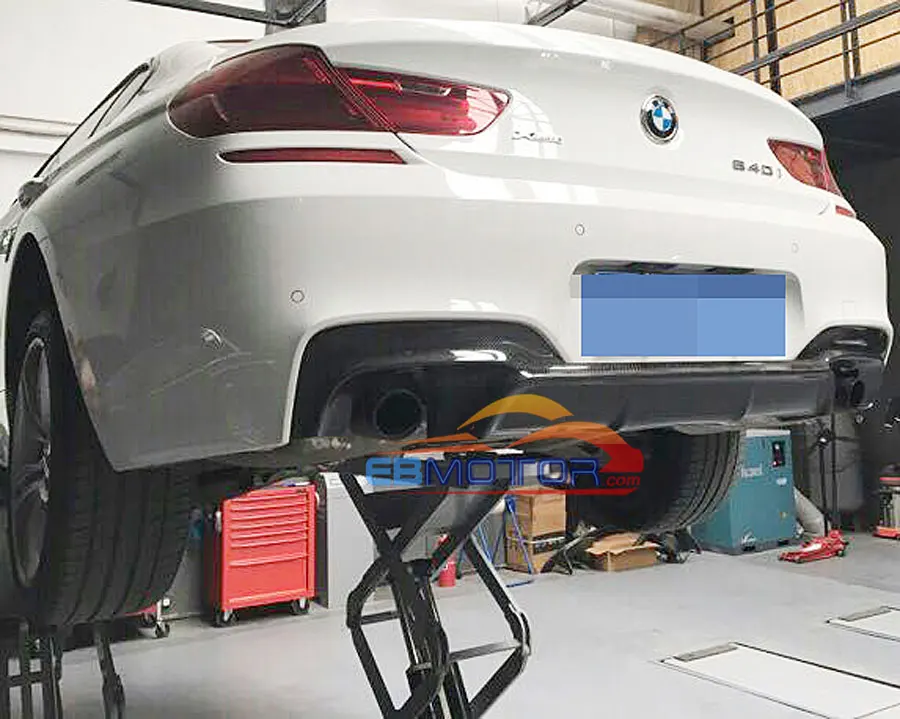 Задний диффузор из настоящего углеродного волокна для BMW F06 F12 F13 Grand Coupe 640i M Sport