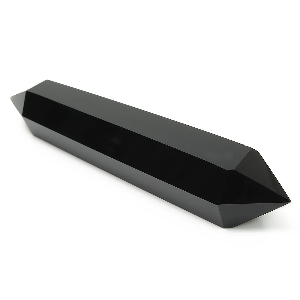 

Natural Fluorite Obsidian Crystal Column Point Healing Hexagonal Magic Wand Double-pointed Treatment Stone Quartz Crystal Stone