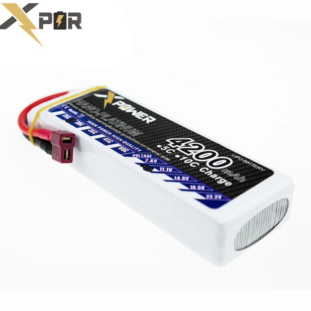 Lipo батарея 11 1 V 3S 4200mAh 30C Max 35C XT60 EC5 T штепсельная вилка Xpower литиевые батареи для Trex 500