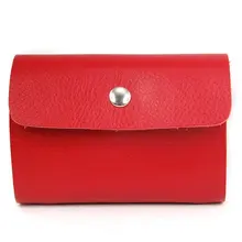 5*(красные премиум кожаные кошельки кредитный держатель для карт ID Бизнес Чехол кошелек унисекс