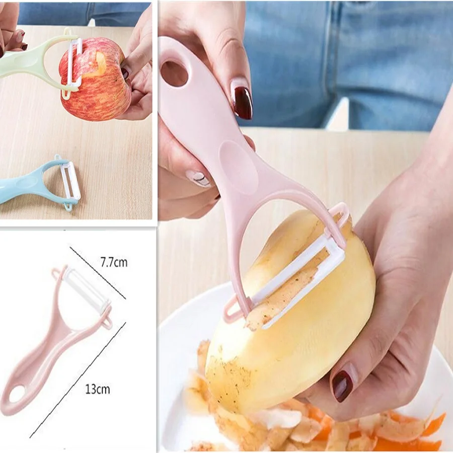 1 шт., Креативные кухонные Овощечистка, ножи для очистки фруктов и овощей, резец, острый керамический картофельный резак для моркови, терка, строгание, кухонные аксессуары