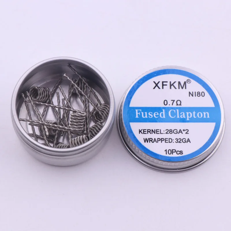XFKM NI80 Alien Clapton катушка плоская скрученная сплавленная Quad Tiger нагревательная