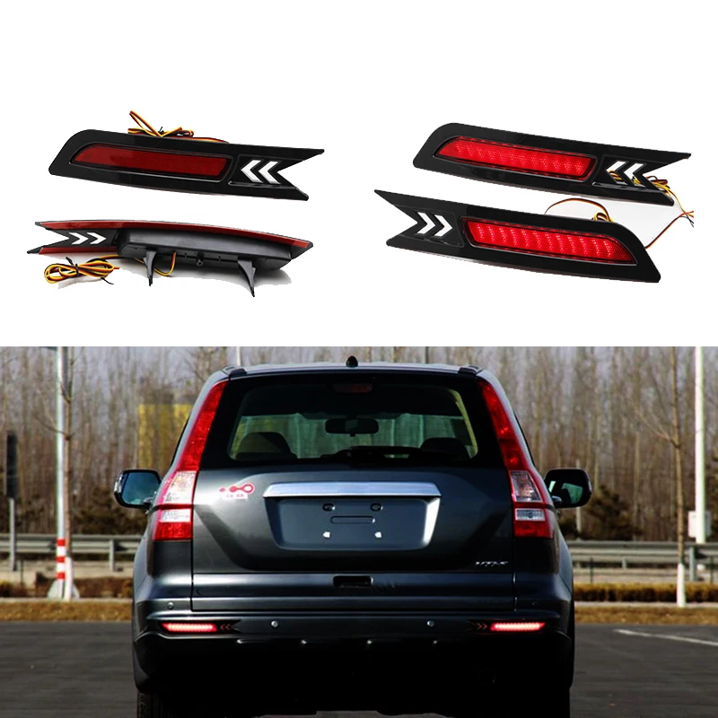 

1 Pair LED Back Tail Rear Bumper Reflector Light For Honda CRV 2010 2011 Brake Lamp Stop Warning Light Car-styling