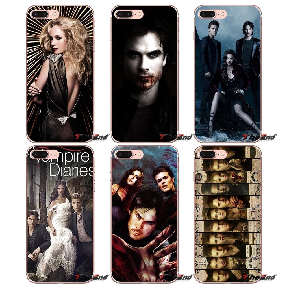 

For Samsung Galaxy S2 S3 S4 S5 MINI S6 S7 edge S8 S9 Plus Note 2 3 4 5 8 Coque Fundas the vampire diaries Transparent Soft Cover