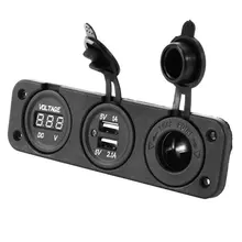 3 Way 12v перезаряжаемая электрическая дуговая Зажигалка электронная импульсная Автомобильная Прикуриватель Авто розетка Aux адаптер USB нагреватель