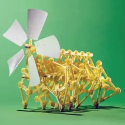 2018 Лидер продаж Ветер Powered DIY прогулки Уокер мини strandbeest Ассамблеи Модель Дети робот Игрушечные лошадки для детей