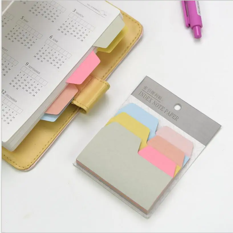 

90 pcs/lot Creative 6 color index note color hand book Memo Pad paper bookmark accessories School Office Supply label