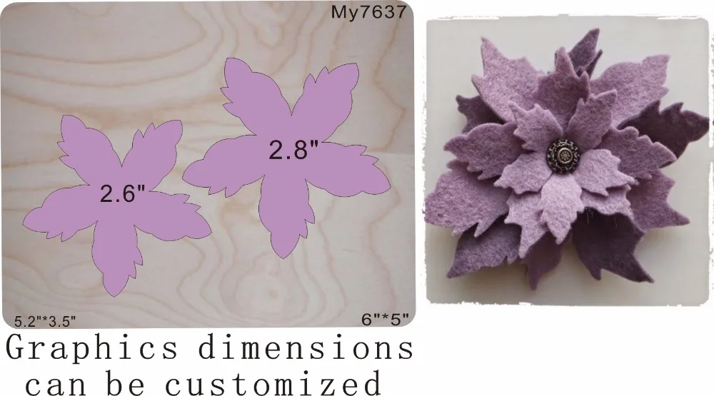 Ручной работы цветок-6 деревянные формы высечки вырезанные аксессуары деревянные высечки Regola Acciaio die Misura(MY