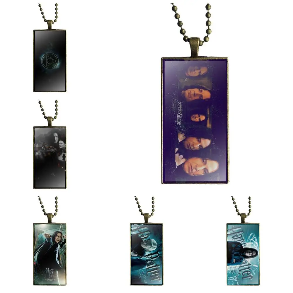 EJ glaze Severus Snape модное ожерелье с подвеской из стекла кабошона бронзовым покрытием