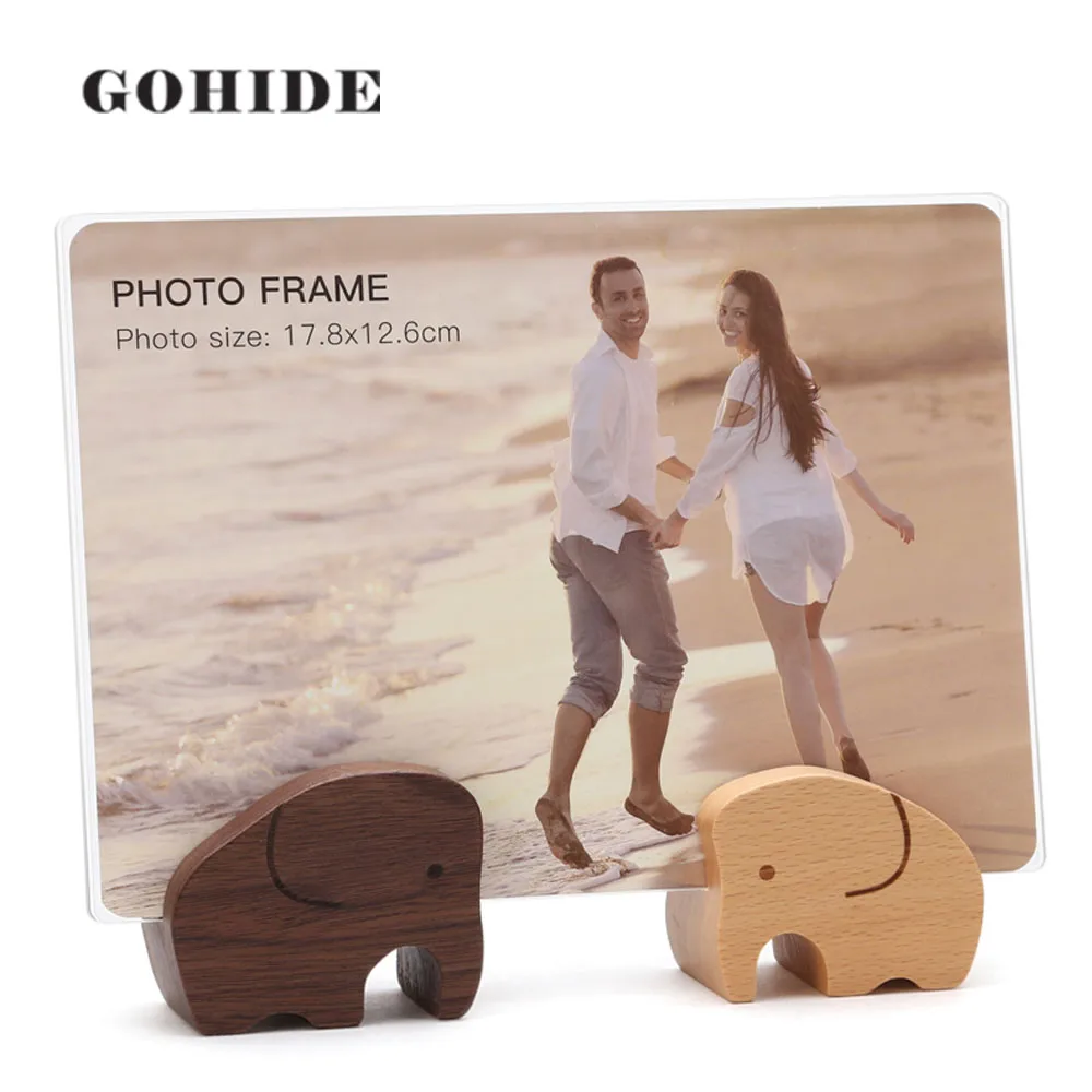 

A 7 inch Cartoon Style Frame for Picture Photo Using Natural Wooden with Acrylic Rectangle Elephant Design Photo Frames 81929