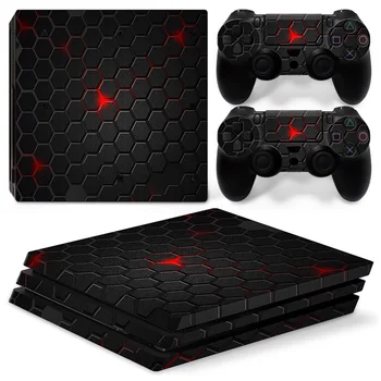 

all black Vinyl Skin Sticker for Sony PS4 Pro Console and 2 Controllers Decal #TN-P4Pro-1404