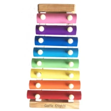 Замок Рыцари ребенок Serinette музыкальный инструмент ручная, ударная игрушка для фортепиано Дети Обучающие деревянные игрушки набор