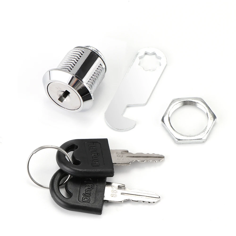 

Cabinet Lock Drawer Mailbox Door Cupboard Security Cam Lock With 2 Keys 16mm 20mm 25mm 30mm