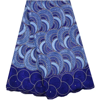 

Blue High Quality Swiss Voile Lace 2018 African Voile Swiss Lace Fabric African Swiss Cotton Voile Lace Fabric For Party Dress